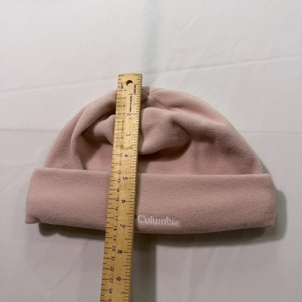Columbia Youth L/XL Fleece Beanie Hat Bundle Pink and Black winter cozy